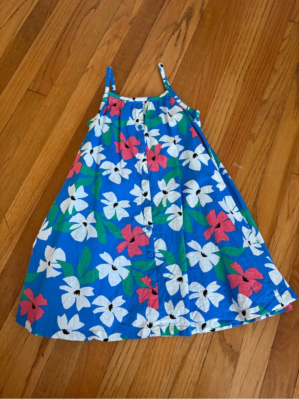 Hanna Andersson Blue Floral Cotton Sundress
